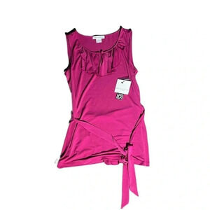 NWT Liz Claiborne Sleeveless Blouse Magenta Small